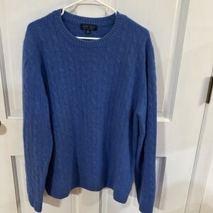 Allen Solly Cable Knit  100% 2-ply cashmere XL Baby Blue